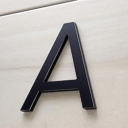 Self Adhesive 6 Inch House Numbers Matte Black
