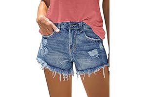 KISSMODA Women's Casual Denim Shorts Summer Jeans Stretchy Hot Short Pants
