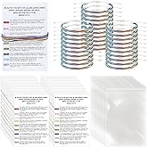 Yinkin 30 Sets Christian Gift Bulk Scripture Bracelet Adjustable Bible Bracelet Fruit of The Spirit Handmade Braided Religious Gift for Teacher Student Church Sunday School Party Favors(Vibrant)