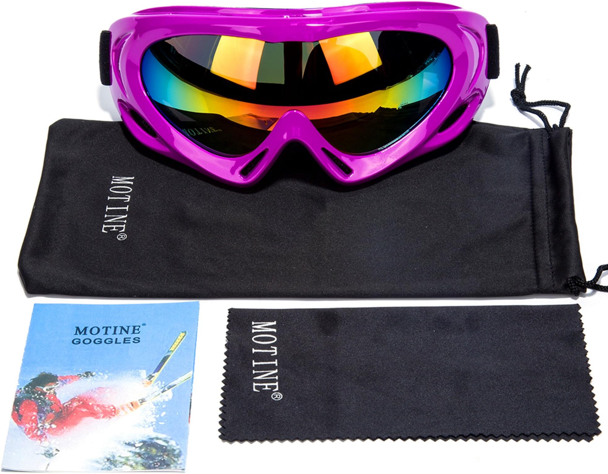 MOTINE Outdoor Sports Ski Goggles,UV Protection Windproof Ski Glasses for CS Army Tactical Military,Snowmobile,Bicycle,Motorcycle