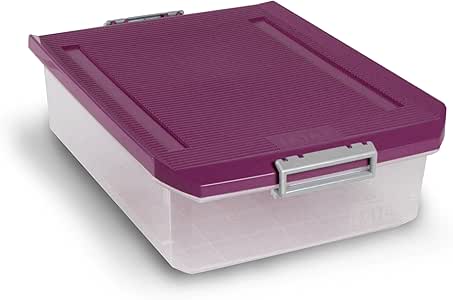 TATAY 1151220 Caja Multiusos bajo Cama, 32 l, Morado, 40 x 56.5 x 17.5 cm: Amazon.es: Hogar