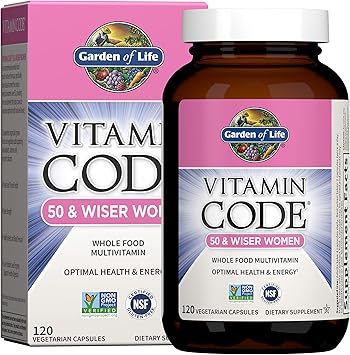 Garden Of Life Vitamin Code 50 Wiser Women 120 Capsules I Multivitamin I Whole Formula