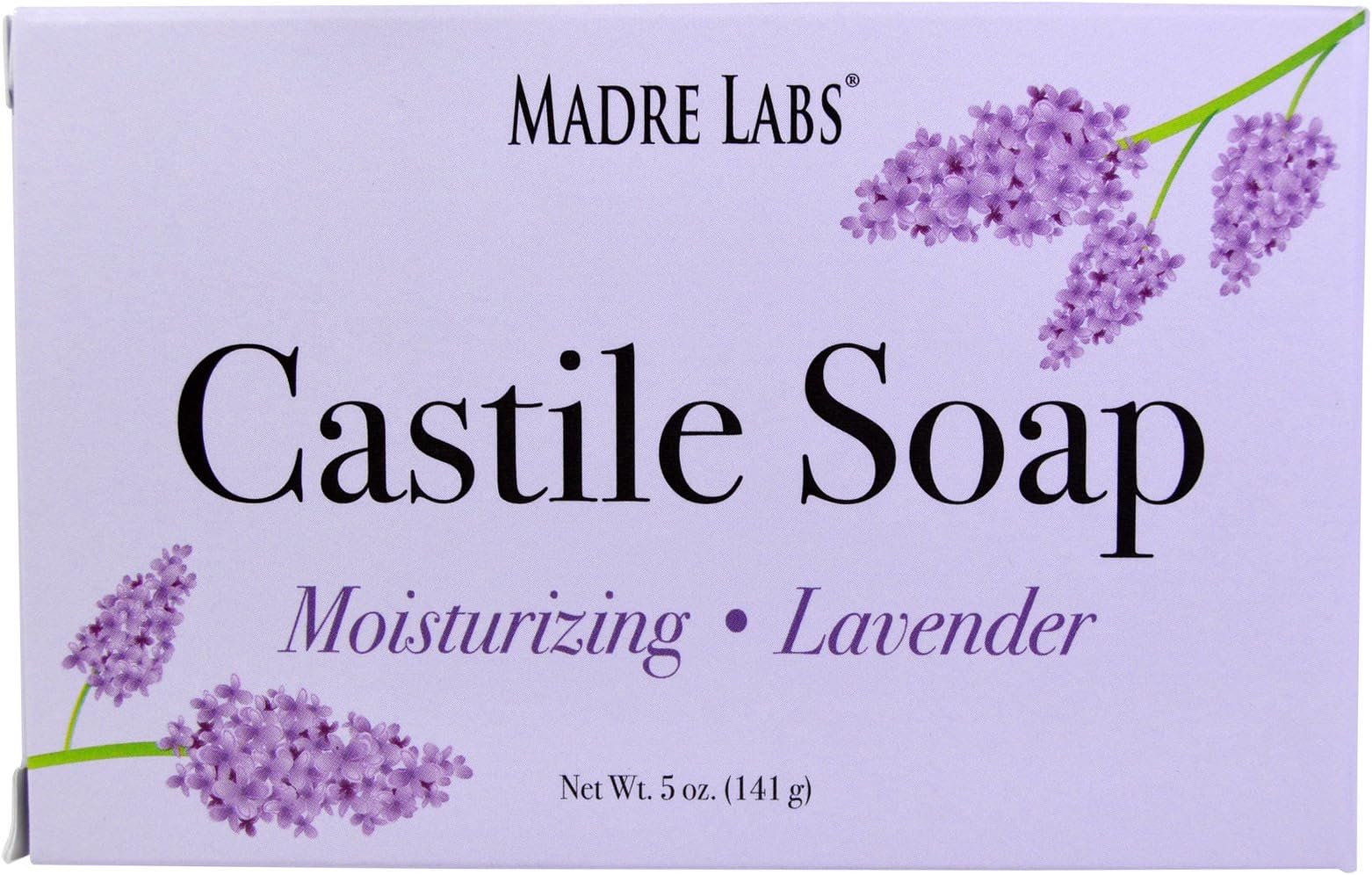 Madre Labs, Castile Lavender, Bar Soap, Vegan, 5 oz (141 g)
