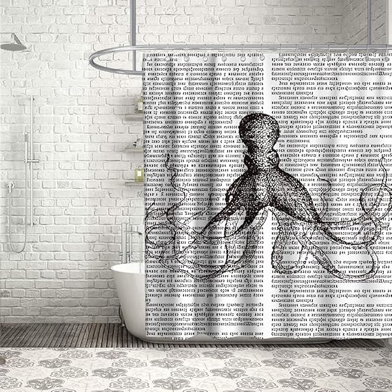 Amazon Com Final Friday Octopus Shower Curtains Ocean Creature Newspaper Vintage Style Theme Cloth Fabric Bathroom Decor Sets With Hooks Waterproof Washable 70 X 70 Inches Black And White Furniture Decor Amazon Com Final Friday Octopus Shower Curtains Ocean Creature Newspaper Vintage Style Theme Cloth Fabric Bathroom Decor Sets With Hooks Waterproof Washable 70 X 70 Inches Black And White Furniture Decor
