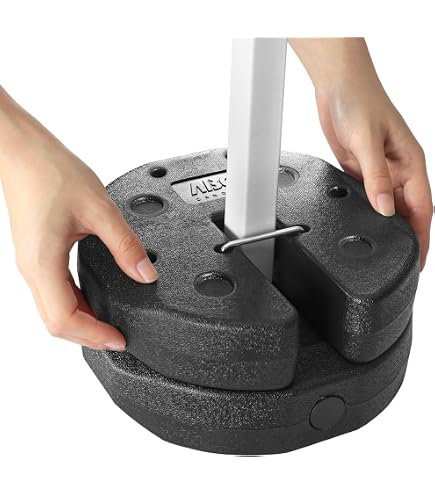 Lot De 4 Poids Pour Auvent/tente - 10,9 Kg Total - Design Sans Pincement - Pour Poteaux Jusqu'à 3,6 Cm - Extérieur Lot De 4 Poids Pour Auvent/tente - 10,9 Kg Total - Design Sans Pincement - Pour Poteaux Jusqu'à 3,6 Cm - Extérieur