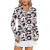LOMON Women Long Sleeve Shirts Sun Protection 1/4 Zip Summer Quick Dry Hiking Shirts Quarter Zip Pullover for Women