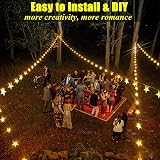 FANSIR Solar Garden Lights 50 LED Star Fairy Lights 23ft 8 Modes Warm White view 6