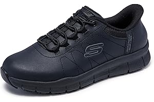 Skechers Women's Work Hands Free Slip Ins Nampa-Cottonbud Bungee Athletic Sr Shoes