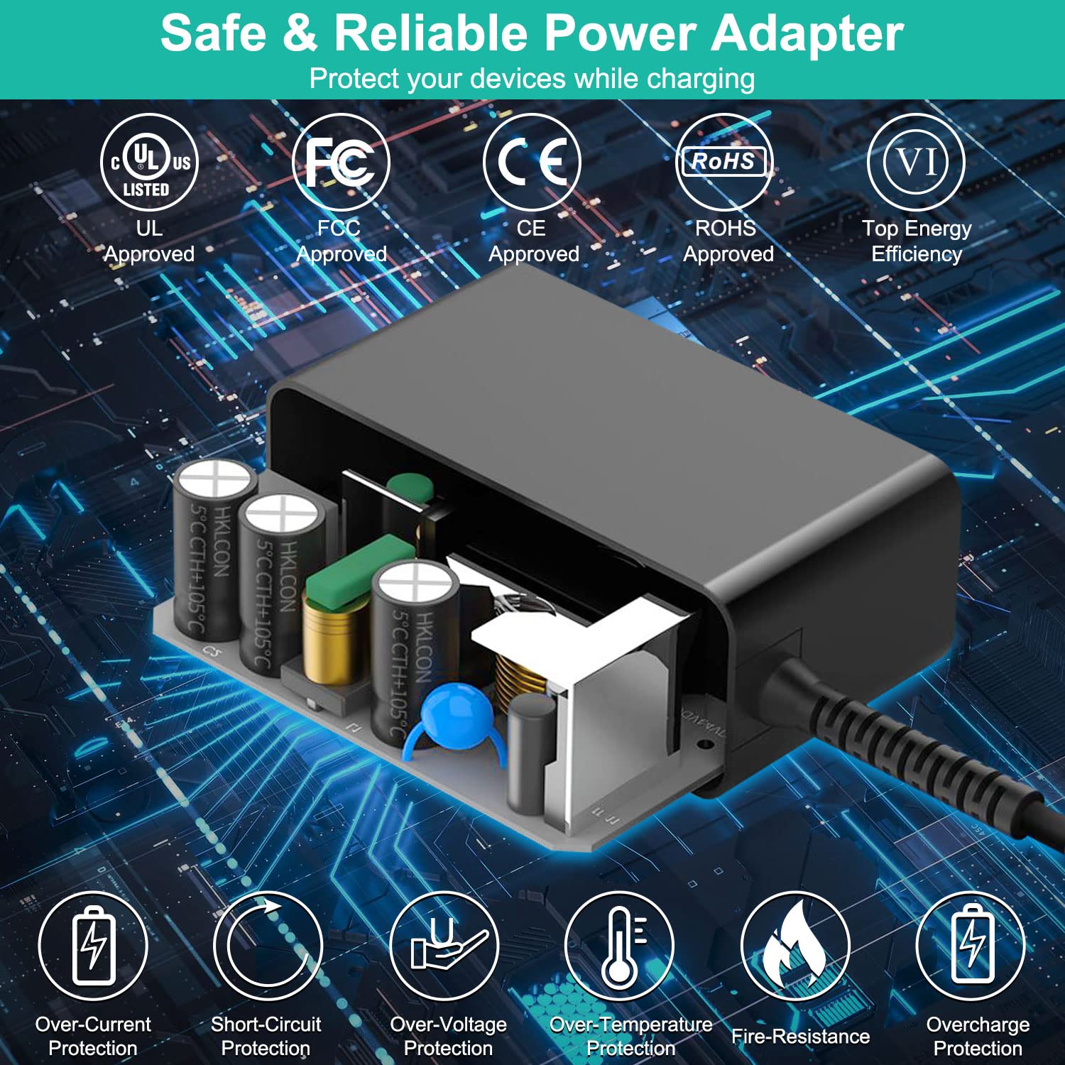 HKY Replacement Resmed AirMini 20W Power Supply 380002 24V AC Adapter for All ResMed AirMini CPAP Machines ResMed AirMini CPAP/AutoSet/AutoSet for Her CPAP Machine Power Cord Cable Wall Plug Charger