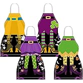 YLOLUL Halloween Apron Witch Cooking Aprons Halloween Party Decorate Happy Halloween Kitchen Aprons for Kids Kitchen Decor