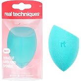 Real Techniques Miracle Airblend Makeup Sponge, 1 Count | Beauty sponge for applying base makeup; blends liquid formulas and 