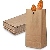 MT Products Brown Paper Bags 8 lbs. - Disposable Paper Lunch Bags Perfect for Shopping - Pack of 100