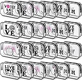 Abbylike 24 Pcs Cheer Gifts Cosmetic Bag 7 x 4.7 x 2.4'' Makeup Bag Cosmetic Toiletry Zipper Pouch Clear Zipper Case for Cheerleaders Women(Volleyball)