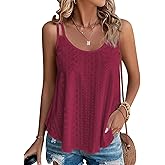 ATHMILE Women's Tank Tops Sleeveless Summer Top Spaghetti Strap Spring Shirt Loose Fit Beach Vacation 2026 Casual