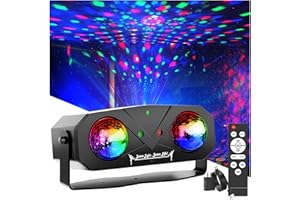 AMOSAMZ Party Lights DJ Disco Lights, Sound Activated Disco Ball Strobe Stage Light Star Ocean Projector with Remote Control for Home Decoration Parties Gift Club Bar Festival Christmas Birthday Wedding