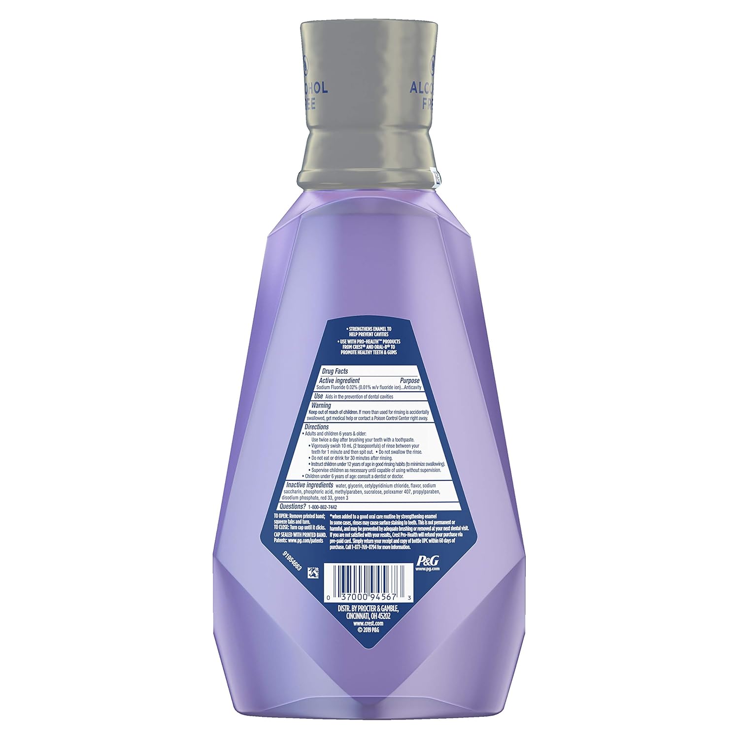 Crest Pro-Health Advanced Mouthwash, Alcohol Free, Enamel Care, 1 L (33.8 fl oz) : Beauty