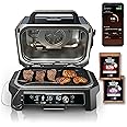 Ninja OG951 Woodfire Pro Connect Premium XL Outdoor Grill & Smoker, Bluetooth, App Enabled, Air Fryer, Woodfire Technology, 2 Built-In Thermometers, Black (Renewed)