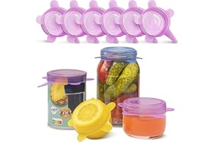 Orblue Silicone Stretch Lids 6-Pack Small for Fresh Food Storage - Seal in Flavors, Keep Food Fresh and Reduce Waste Lilac