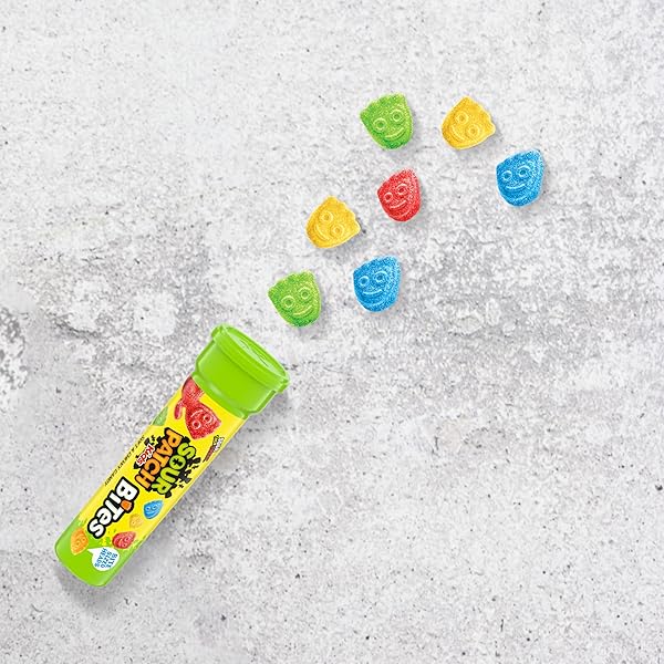 SOUR PATCH KIDS BITES SOFT & CHEWY GUMMY CANDY, BULK CANDY, 12-1.8 OZ TUBES