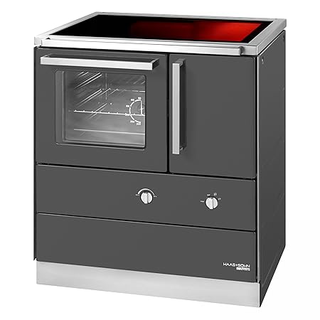 Haas + Sohn 07 075 71 04 Haas+Sohn HSDZ 75.5 easy Küchenofen Glaskeramikplatte Anthrazit Links