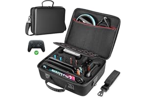 MoKo Carrying Case for Nintendo Switch 2(2025), All-in-One Portable Hard Travel Case Holds Dock, Adapter, 21 Game Cards, for 