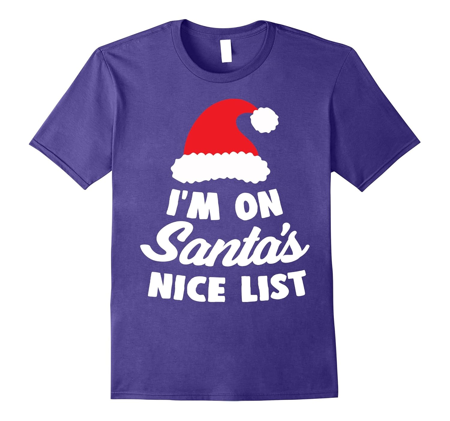 Funny I'm On Santa's Nice List Christmas Xmas T-Shirt-ANZ