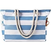Beach Bags for Women - Waterproof Sandproof Large Beach Bags with Zipper Large Tote Swim Pool Bag