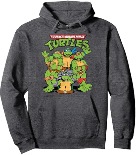 Amazon.com: TMNT Ninja Turtle Pizza Time Group Shot Pullover