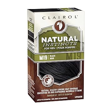 Clairol Natural Instincts Hair Color for Men M19 Black 1 Kit (Pack of 3)