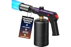 AirChef Propane Torch Gun, One-Touch Max Fire, Safety Lock, Royal Purple | 3272°F High Heat, Adjustable flame control, Steak