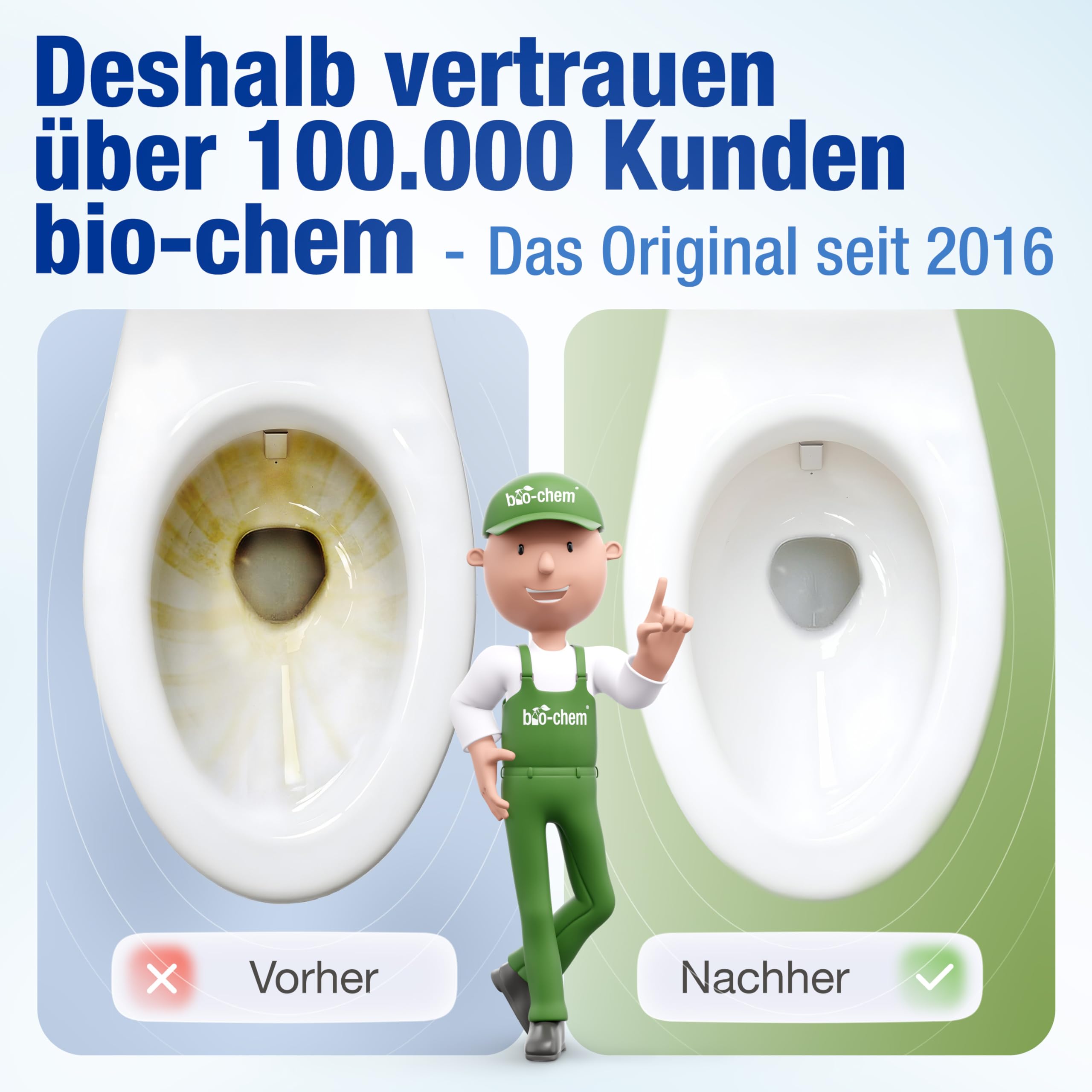 bio-chem Urinsteinentferner EXTRA STARK - 1000 ML - Extrem kraftvoller & hochkonzentrierter Profi WC-Reiniger - Entfernt mühelos hartnäckigste Ablagerungen und Gerüche - Made in Germany 3