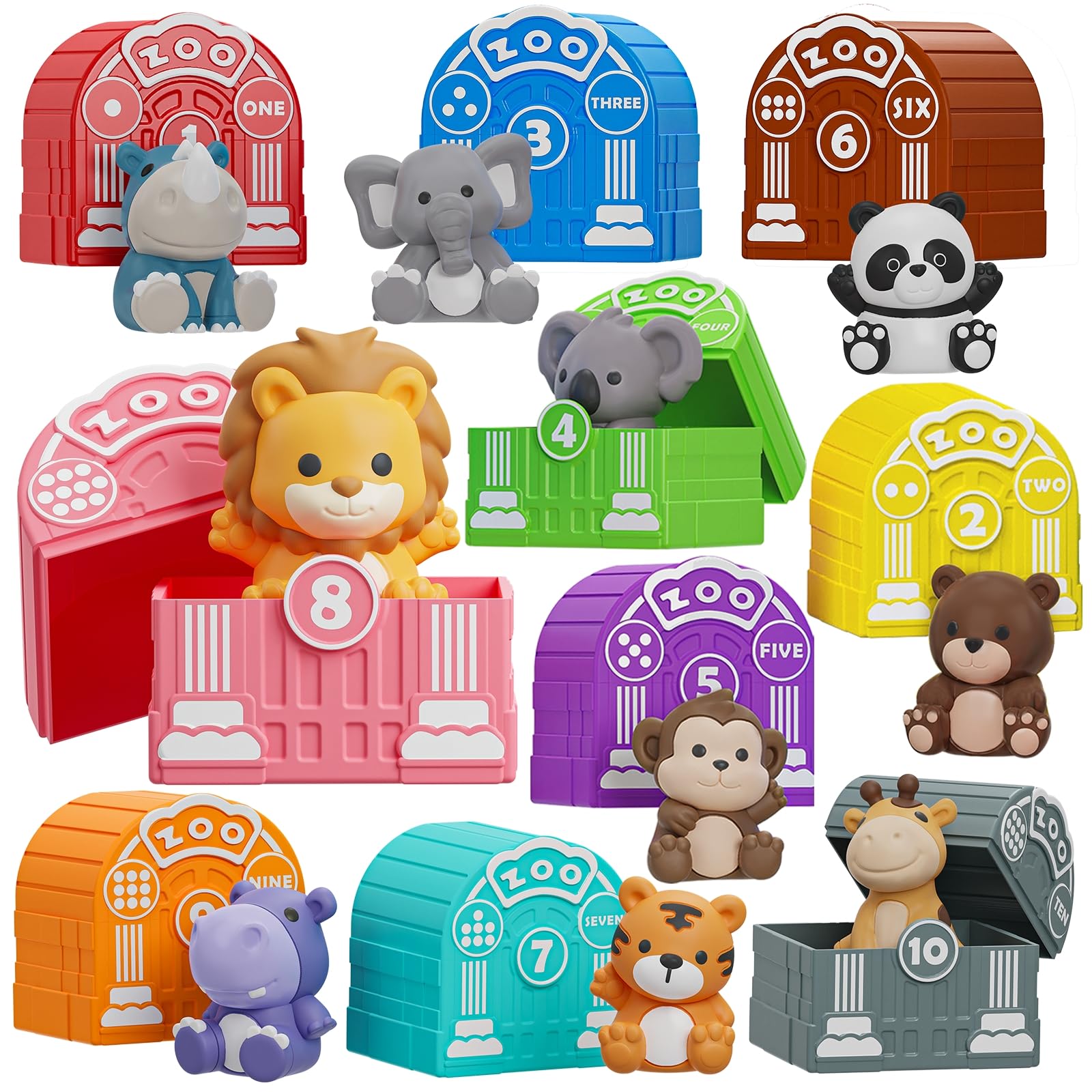 Photo 1 of **MISSING PARTS**
Learning Toy for Toddlers 1 2 3 Year Old, Montessori Educational Counting, Matching & Sorting Sensory Toys, 10 Safari Animals & 10 Zoos, Birthday Easter Gift for Baby Boy Girl Age 12-18 Months