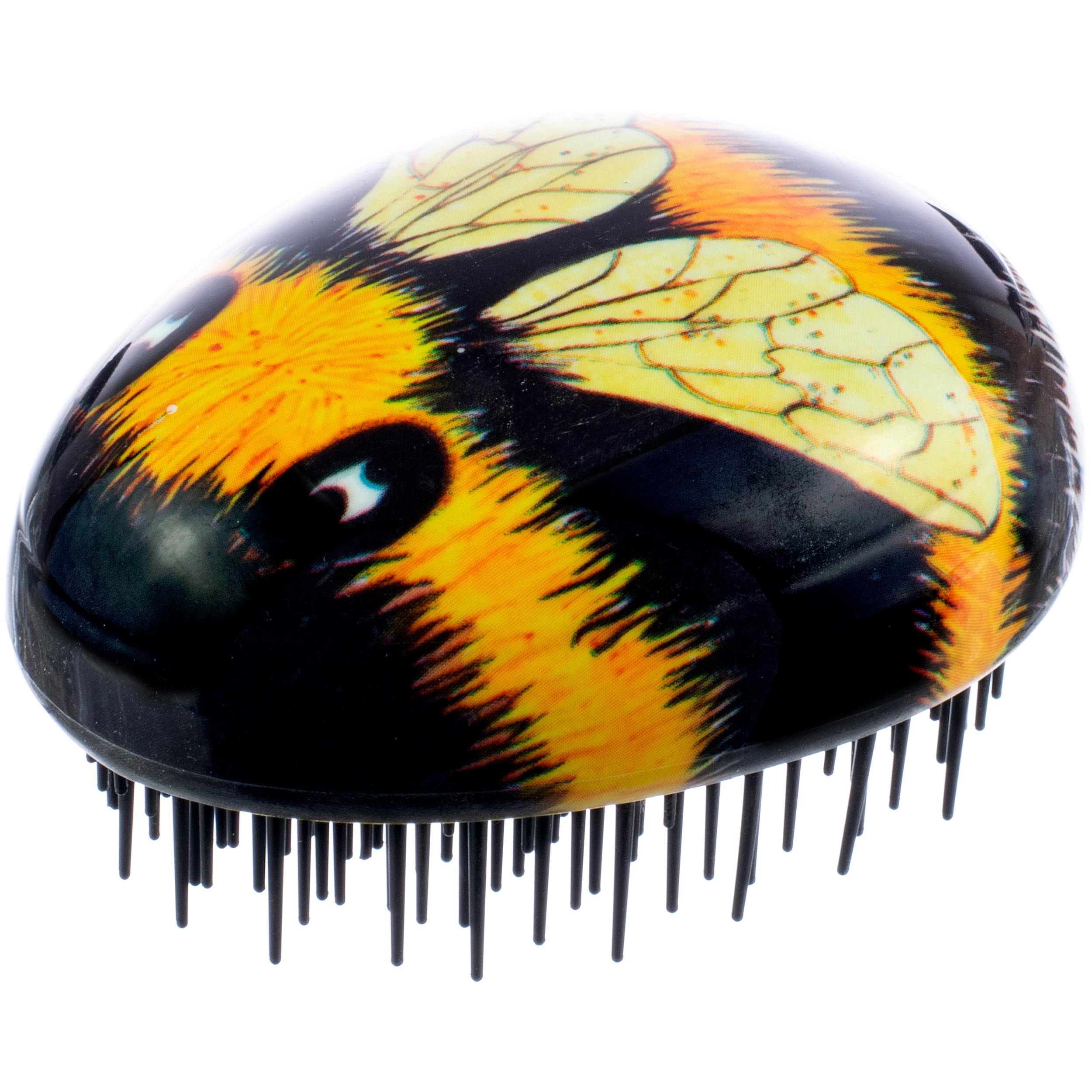 Kent Brushes Pebble Detangling Brush - Ideal for Detangling and Styling - All Hair Types - Bumble Bee Design