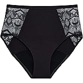 Thinx Ultra-Soft Hi-Waist Period Panties for Women, Leakproof, Reusable, Lace Trim, Holds Up to 12 Tampons