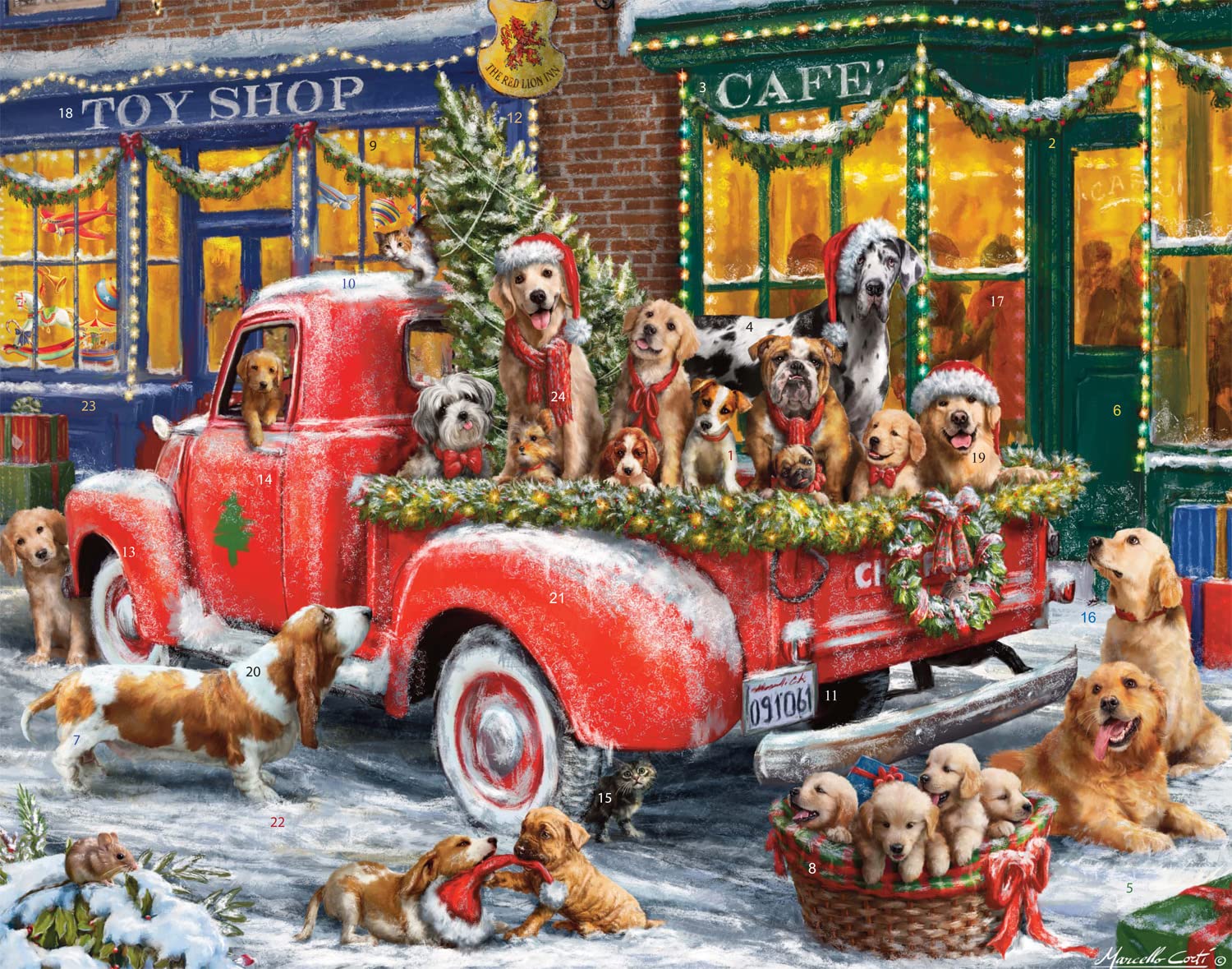 Vermont Christmas Company 'Doggone Christmas' Advent Calendar (Countdown to Christmas) with 'A Puppies Christmas' Poem