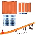 Bundle of Hot Wheels Toy Car Track Set Super 6-Lane Raceway, 8ft Track, 6 Cars (Amazon Exclusive) + Hot Wheels Track Pack, 87 Component Parts for 40-ft of Track & Toy Car (Amazon Exclusive)