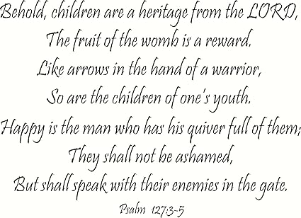 Amazoncom Psalm 1273 5 Wall Art 2 Piece Set Children