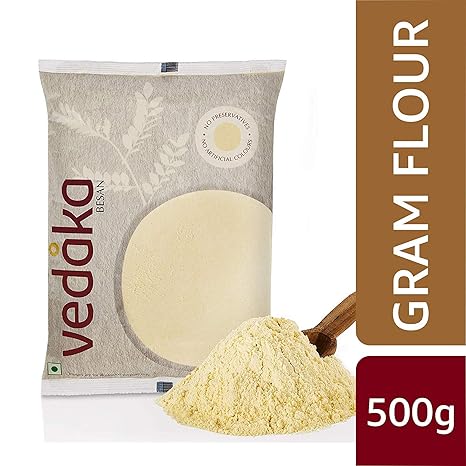 Amazon Brand-Vedaka Gram Flour (100% Chana Besan), 500 g