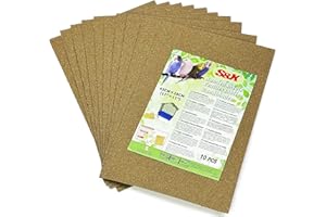 S&X Gravel Paper for Bird Cage 10-Pack 11” x 17” Gravel Liner Paper Sand Sheets Bird Cage Liners