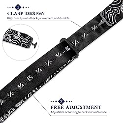 DiBanGu Black Grey Bow Ties for Men Paisley Self