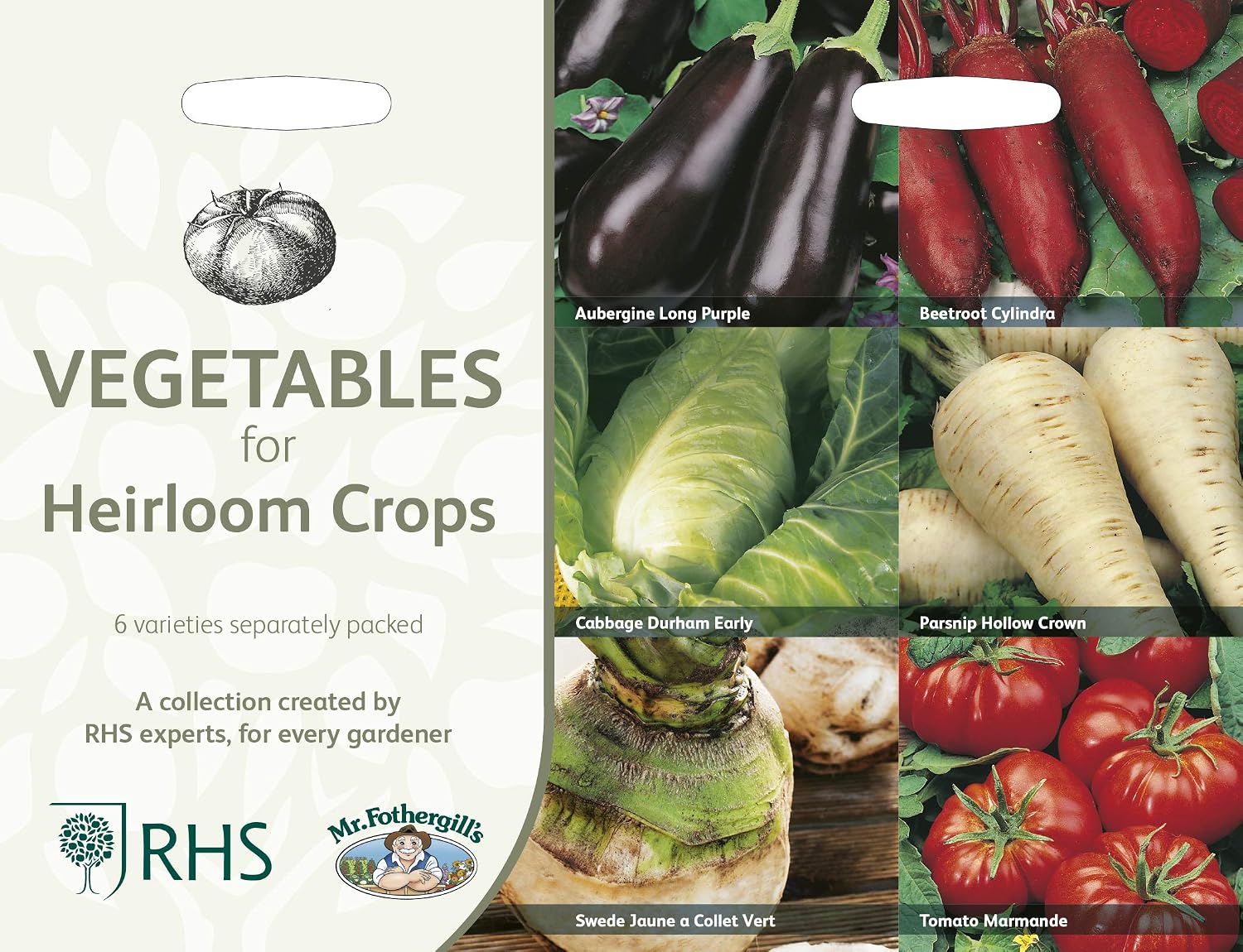 Mr Fothergills RHS Vegetables for Heirloom Crops Collection Seeds