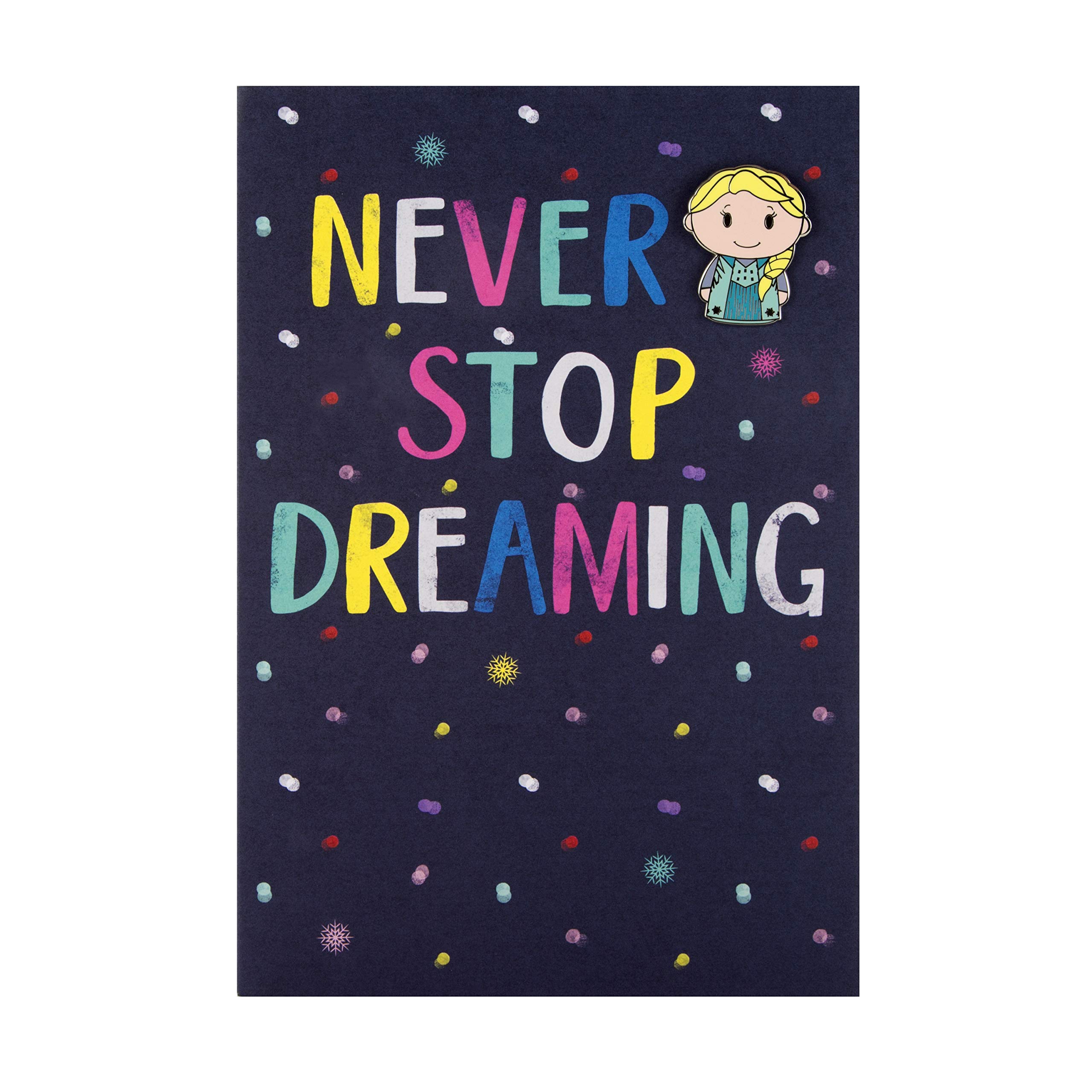 Hallmark Disney's Frozen Birthday Card - With Elsa Pin Badge