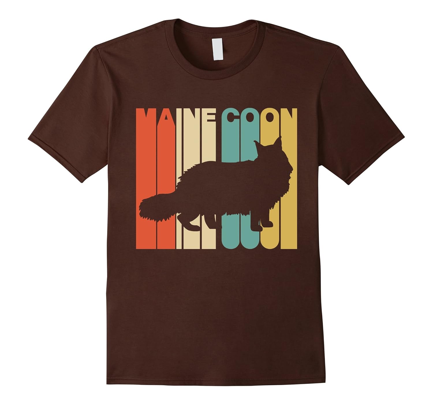 Vintage Style Maine Coon Cat Silhouette Cat Owner TShirt4LVS 4loveshirt