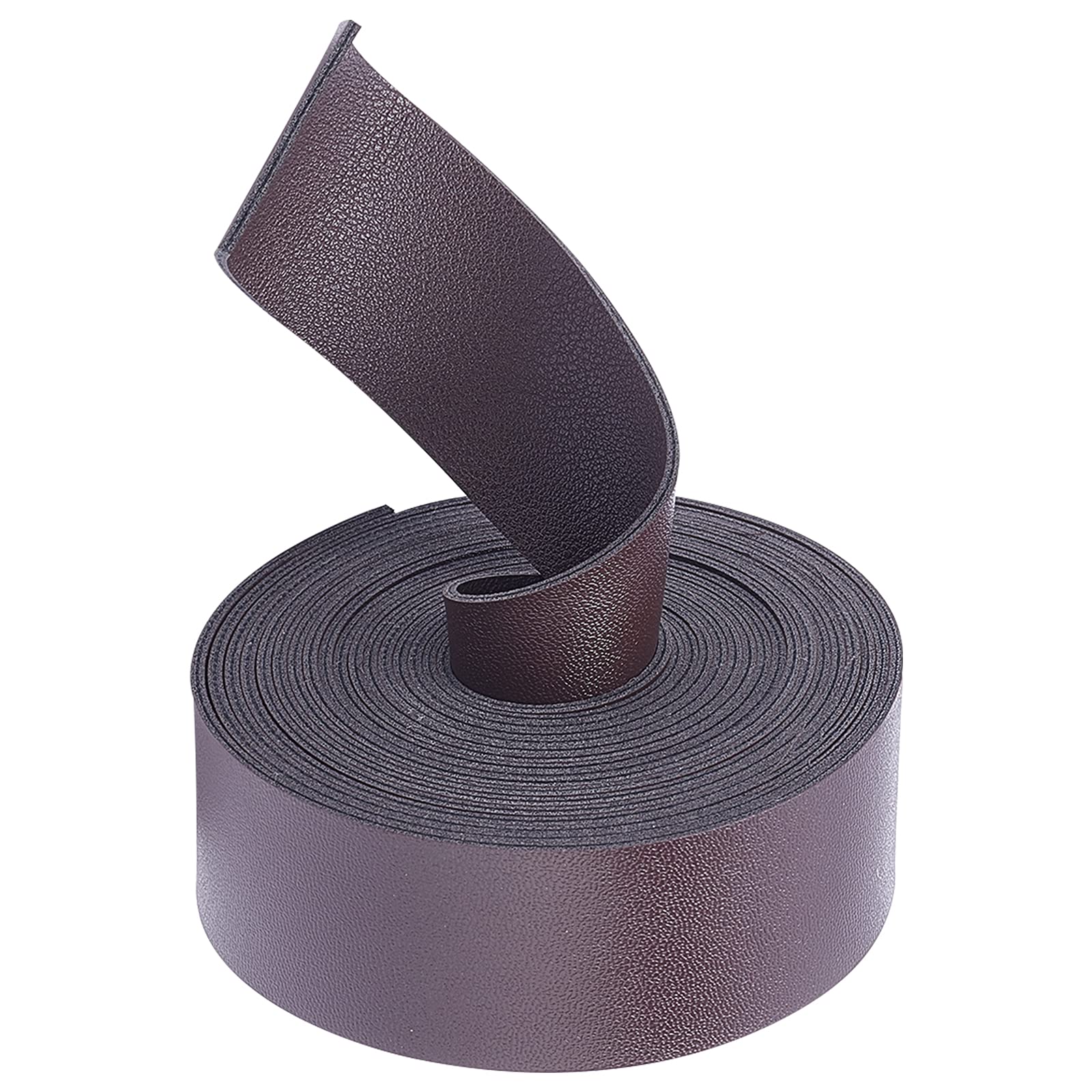 GORGECRAFT Double Sided Leather Straps Strips 118 Inch Long 1.18 inch Wide Flat Cord DIY Leather Strap for Making Bag Strap Leather Belt Furniture Handles(Coconut Brown)