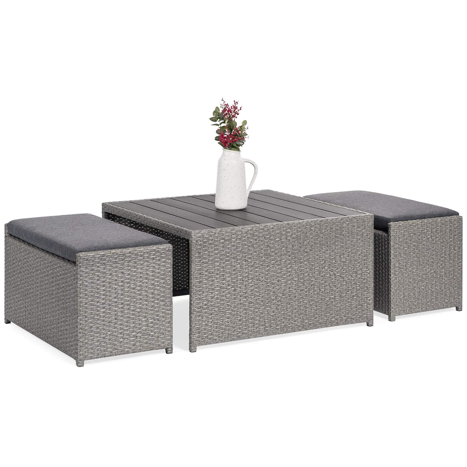 Best coffee table 3 piece set, gray
