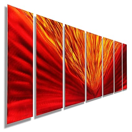 Amazon Com Massive Red Yellow Contemporary Painting