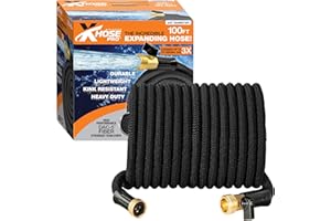 Big Boss X-Hose Pro Expandable Garden Hose 100 Ft, Heavy Duty Lightweight Retractable Water Hose, Flexible Weatherproof, Crush Resistant Solid Brass Fittings, Kink Free as Seen on TV