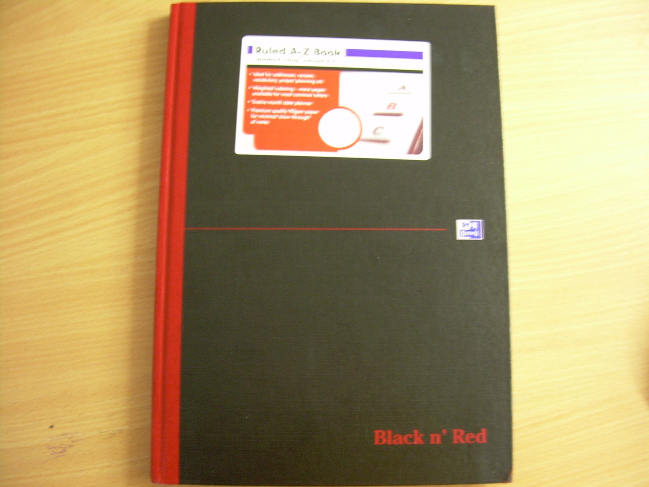 Oxford TS-180153 Black n Red A4 Ruled Book, Casebound, 90gsm, 192 Pages, Pack of 5