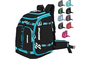 MORXPLOR Ski Boot Bag - 65L Padded, Waterproof Ski Travel Backpack for Gear & Accessories