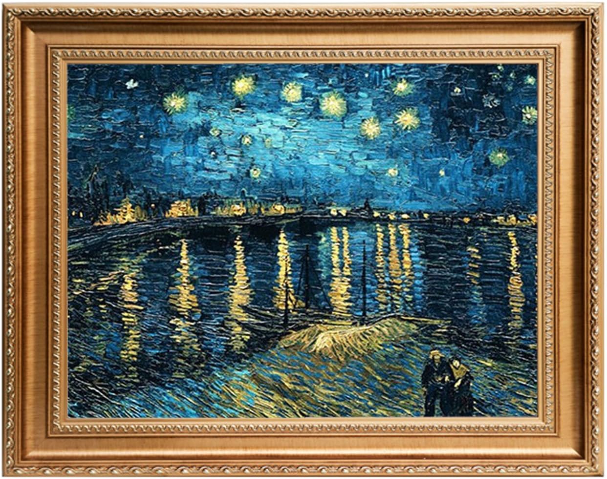 5D DIY Diamond Painting By Number Kits, Full Drill Diamond Painting Starry Night Wall Stickers for Home Wall Decor, Starry Sky 15.7X19.7 inch by CARETH